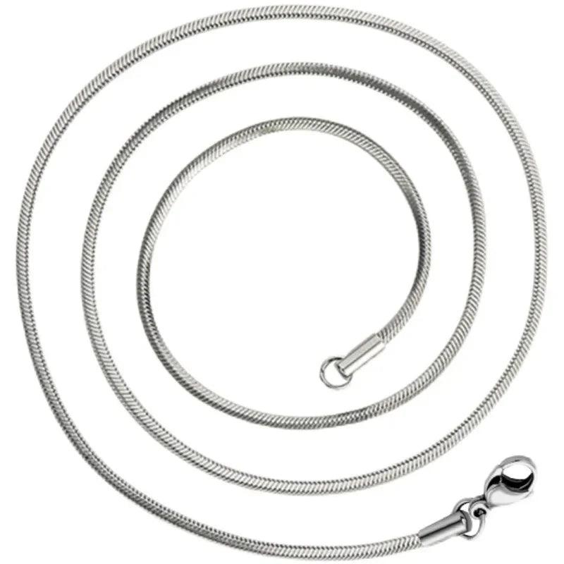 SnakeVibe – Colar de Prata 925 Estilo Punk com Corrente Snake